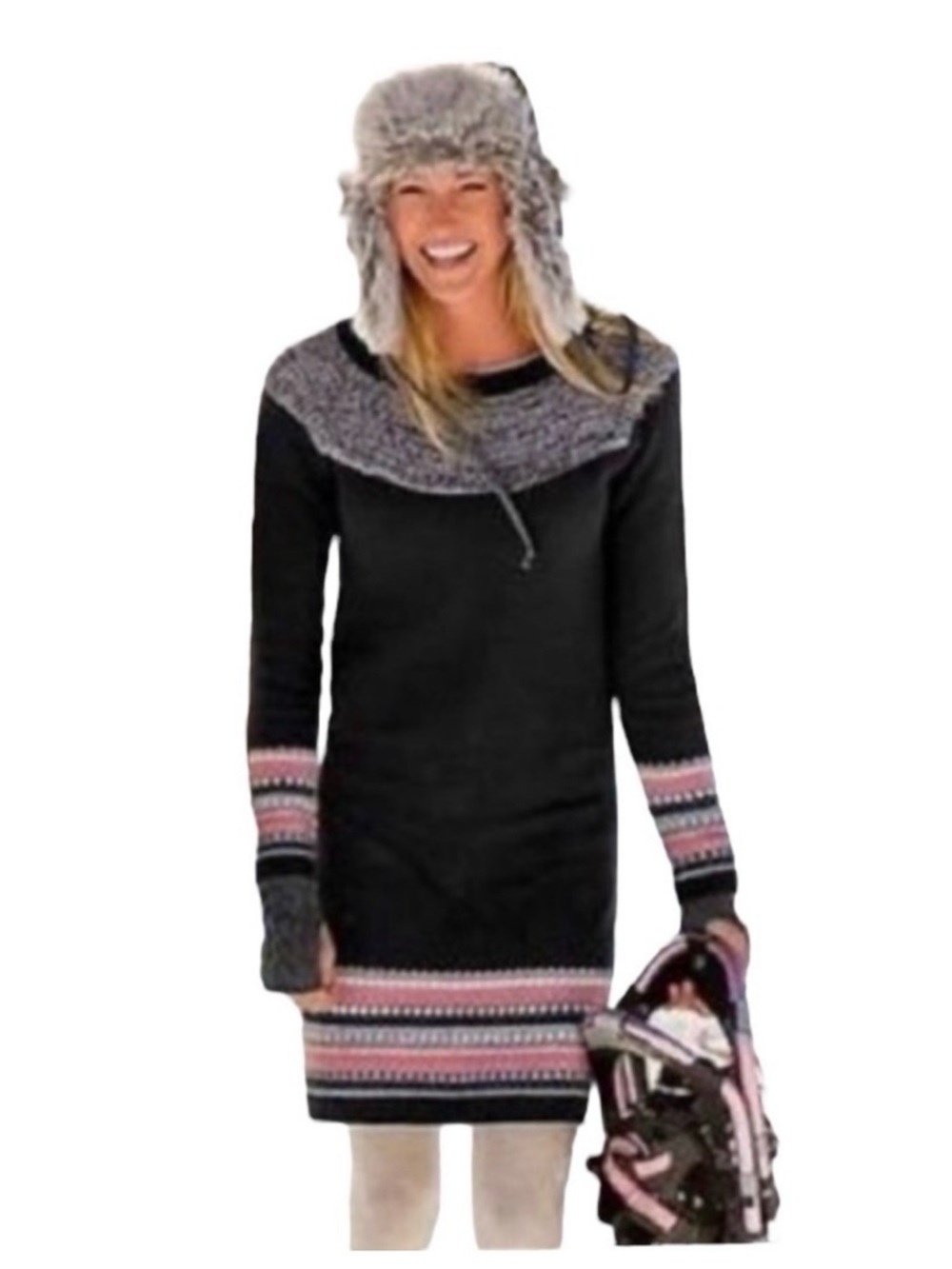 Athleta Fair Isle Sweater Dress XS  small